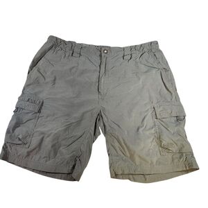 The North Face Mens XL 38" X 10" Olive Green Nylon Cargo Hiking Shorts Outdoor